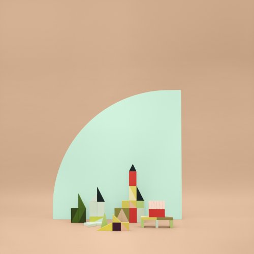 Jeu de construction Wooden Wonderland - Rose